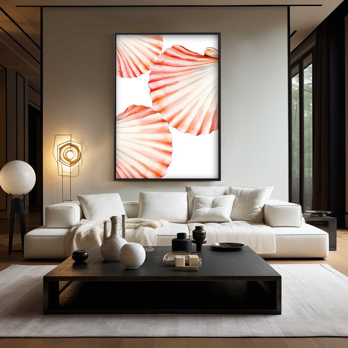 Schilderij van Schelpen Kunstwerk-canvas-dibond-plexiglas-wanddecoratie-WallArtistic