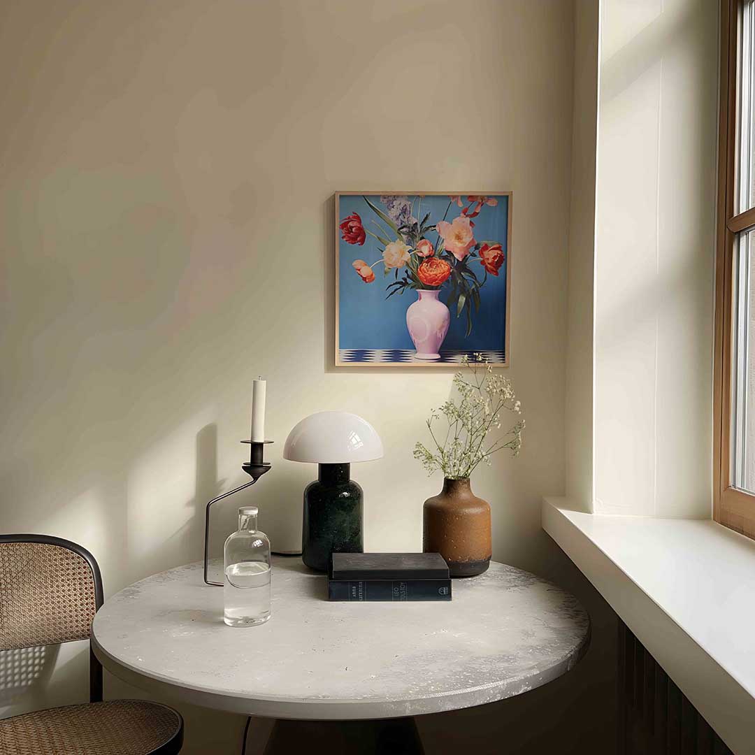 Bloemen in vaas Poster