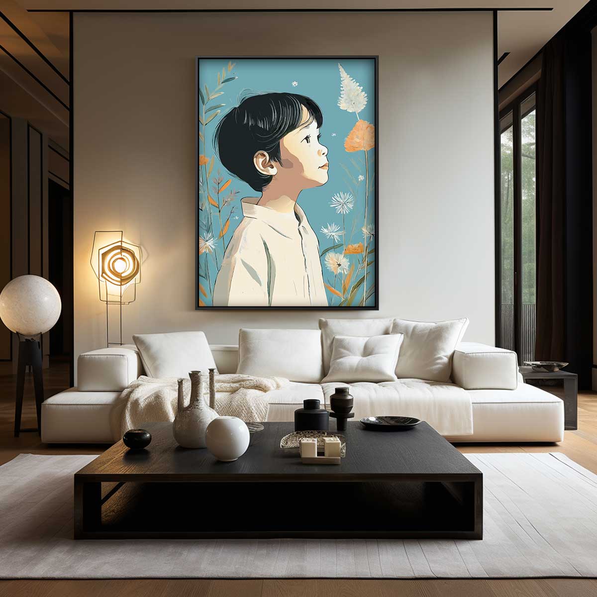 Dromerige Kinderblik Kunstwerk-canvas-dibond-plexiglas-wanddecoratie-WallArtistic