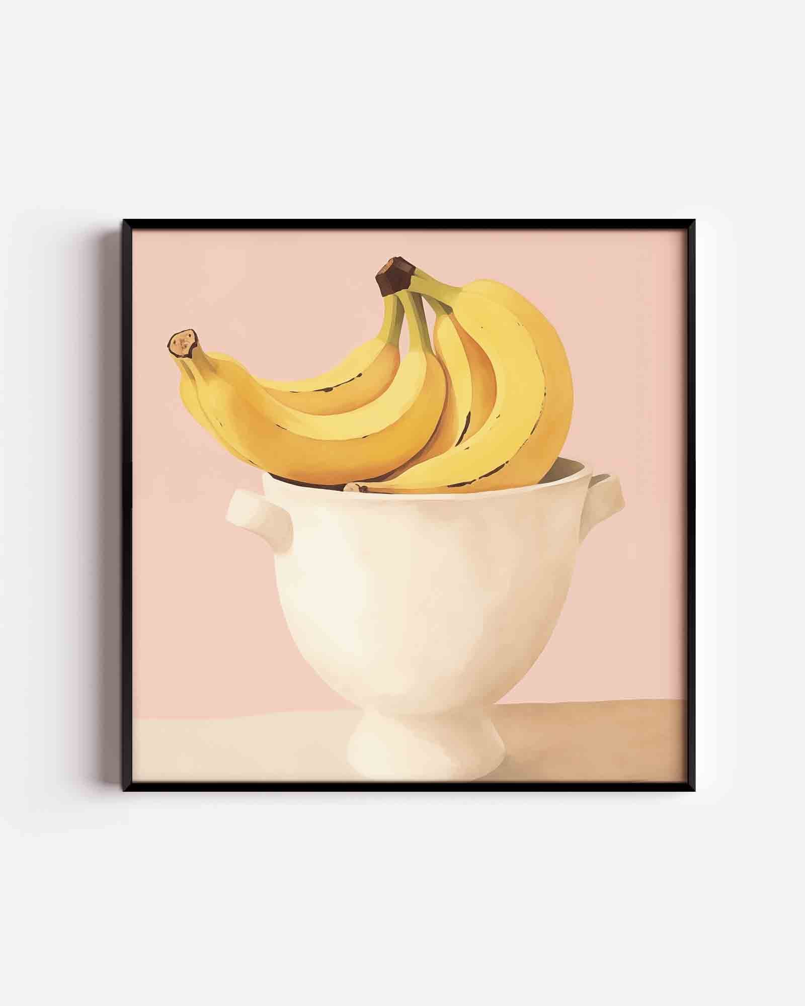 Bananen in schaal Poster