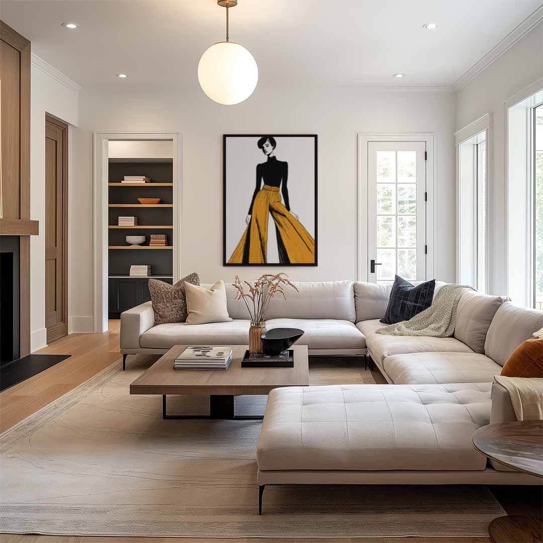 Moderne Mode-Illustratie Kunstwerk-canvas-dibond-plexiglas-wanddecoratie-WallArtistic