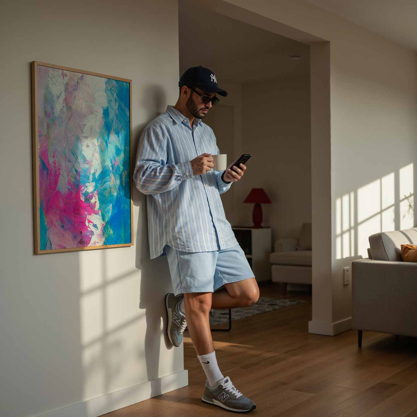 Abstracte Kleurenpracht Poster-WallArtistic