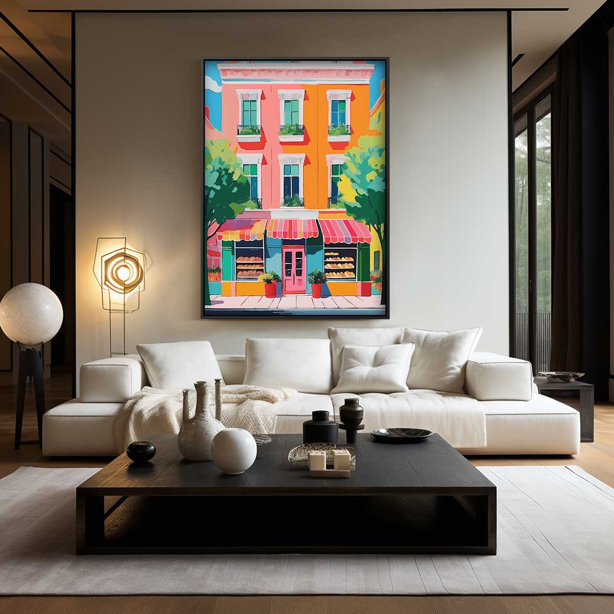Vrolijke Bakkersgevel Kunstwerk-canvas-dibond-plexiglas-wanddecoratie-WallArtistic