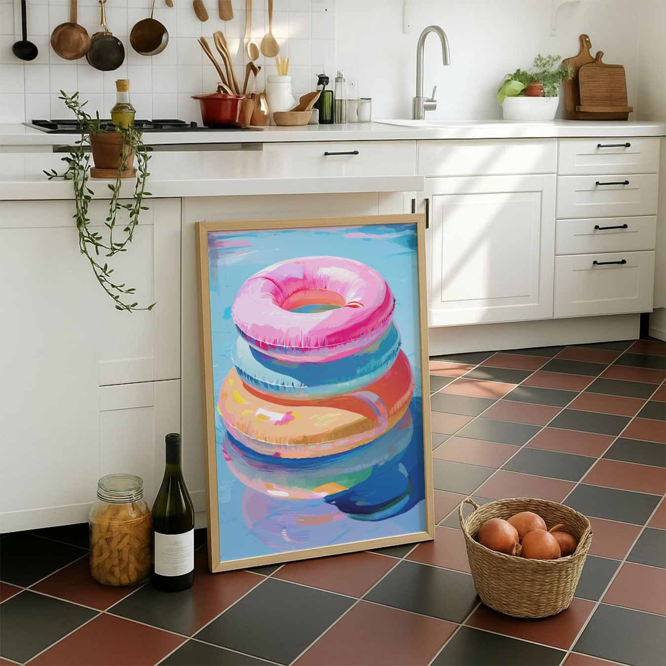 Zomerse Drijfplezier Poster-WallArtistic