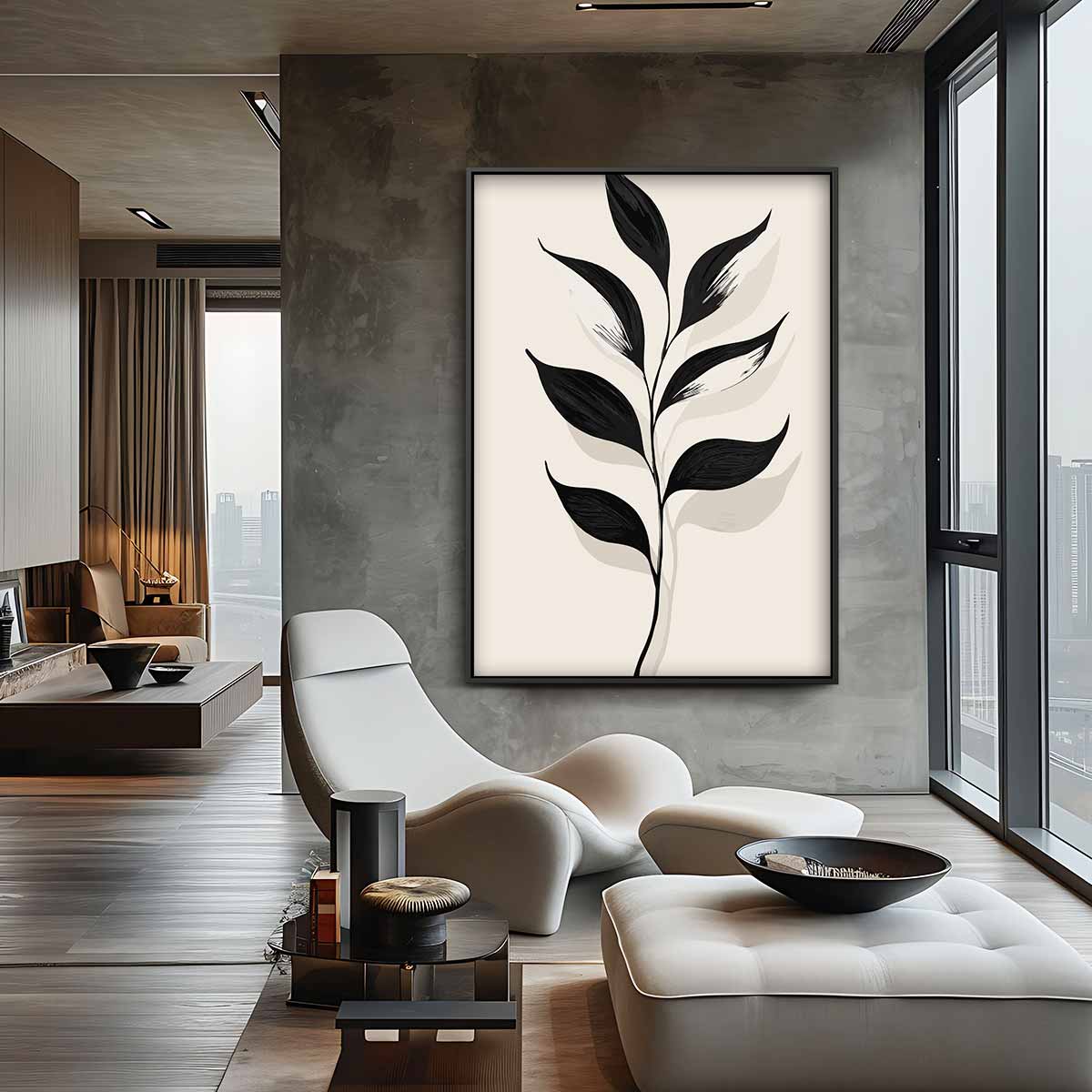Minimalistische Botanische Illustratie Kunstwerk-canvas-dibond-plexiglas-wanddecoratie-WallArtistic