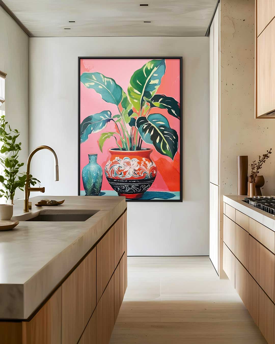 Tropische Botanische Schildering Kunstwerk-canvas-dibond-plexiglas-wanddecoratie-WallArtistic