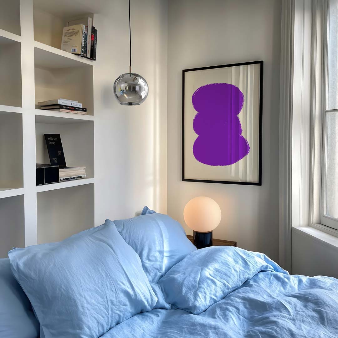 Vibrerende Paarse Expressie Poster-WallArtistic