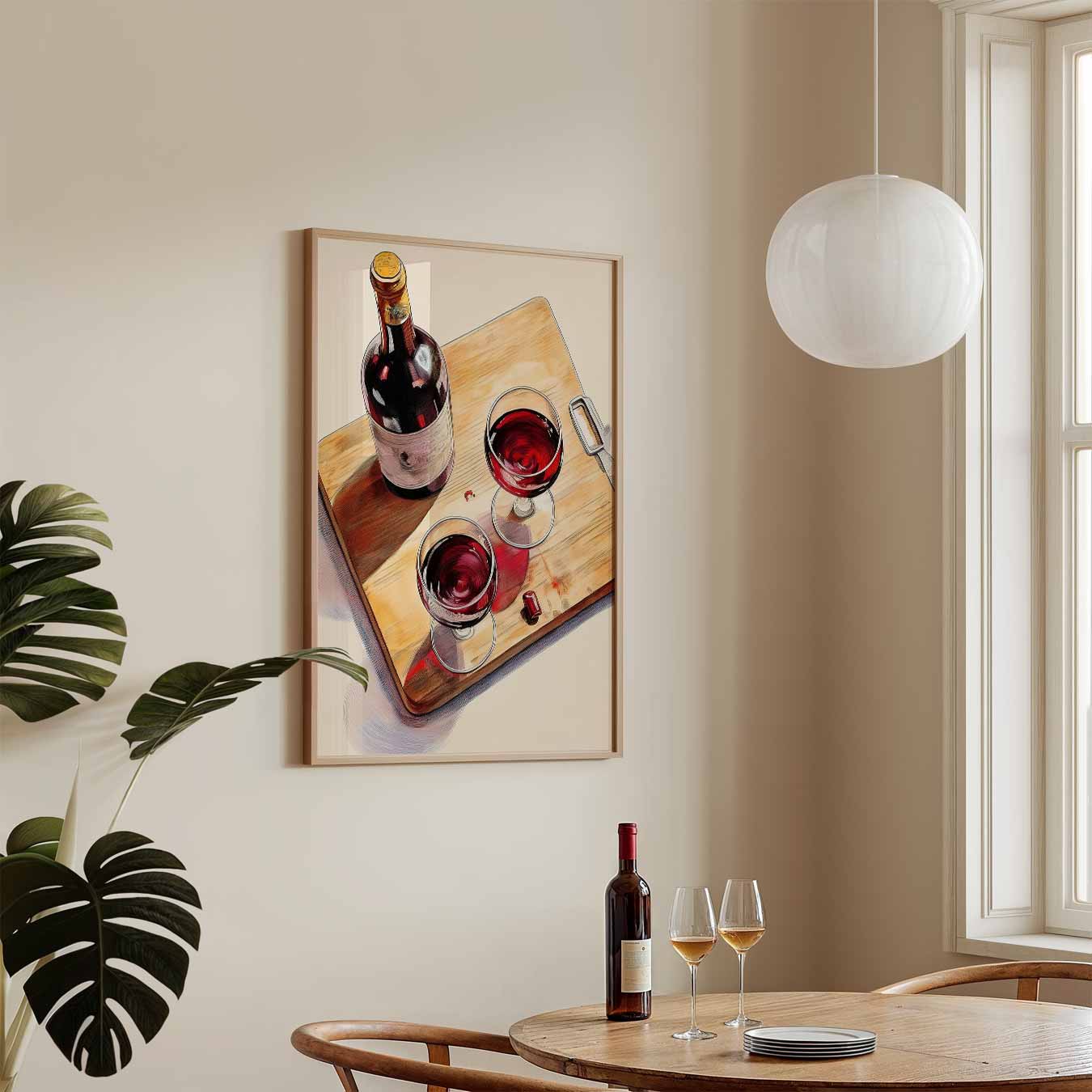 Stijlvolle Wijnavond Poster-WallArtistic