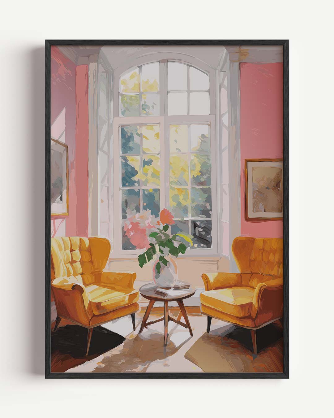 Vintage Gezelligheid in Huis Poster-WallArtistic