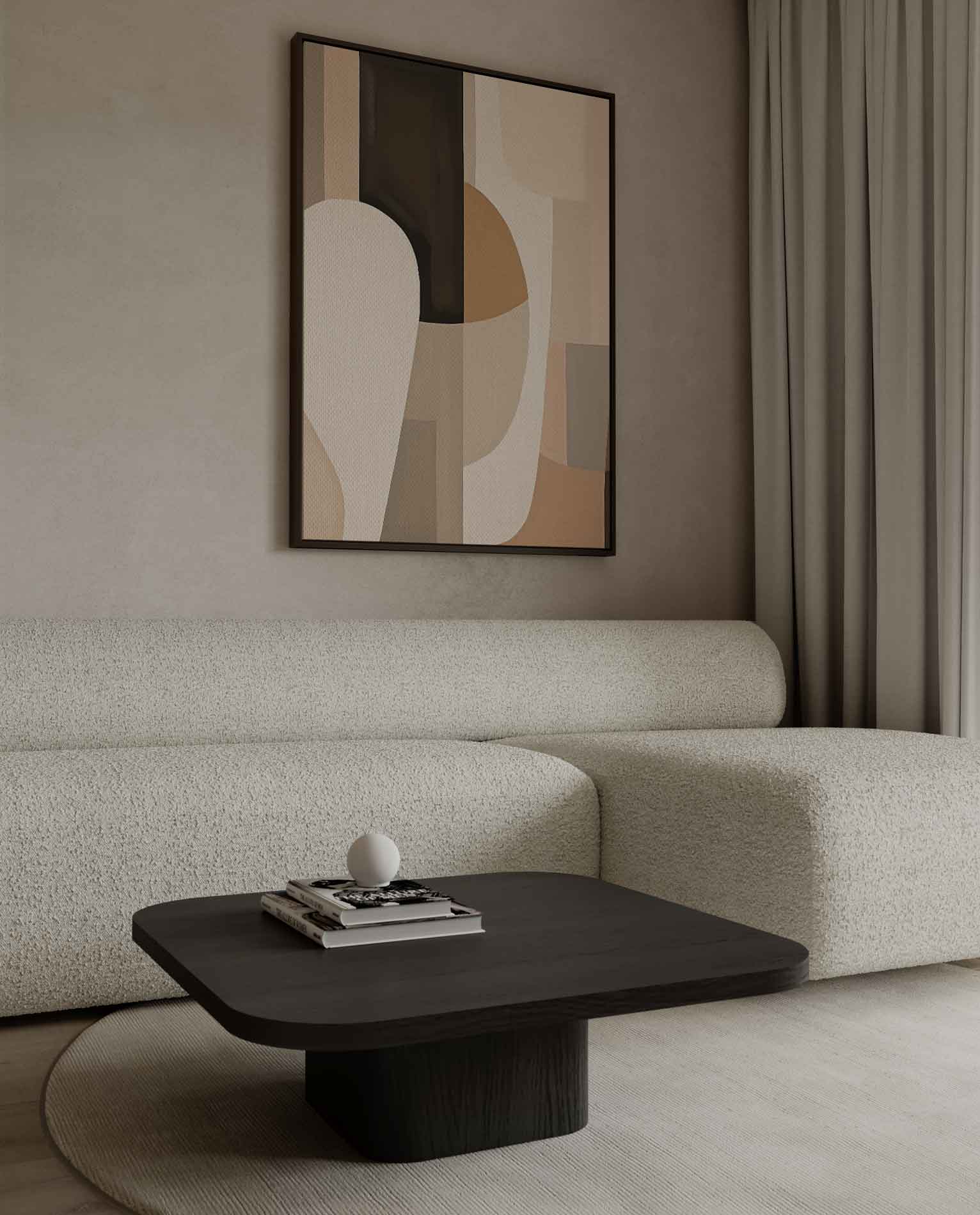 Aardse Harmonie Kunstwerk-canvas-dibond-plexiglas-wanddecoratie-WallArtistic