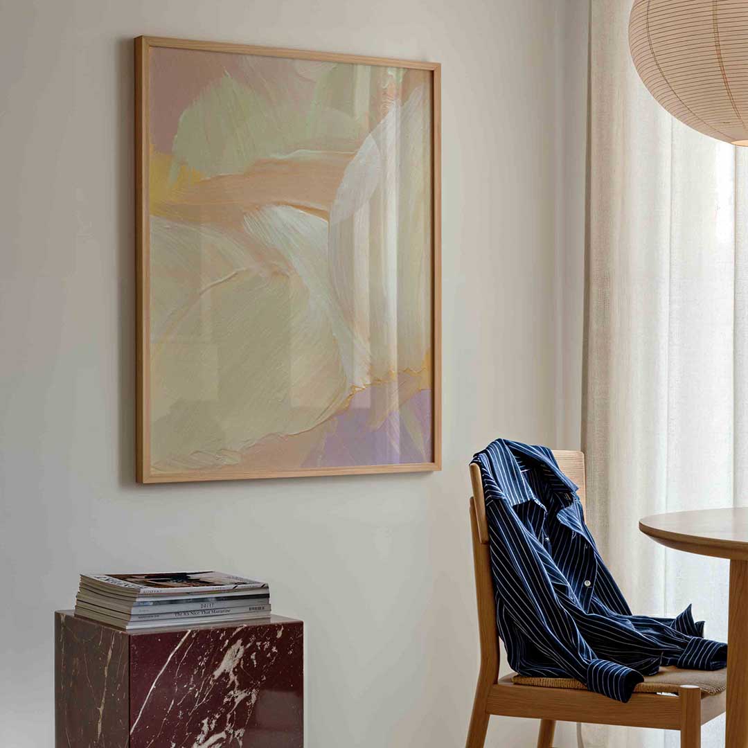 Pastel penseelstreken Poster