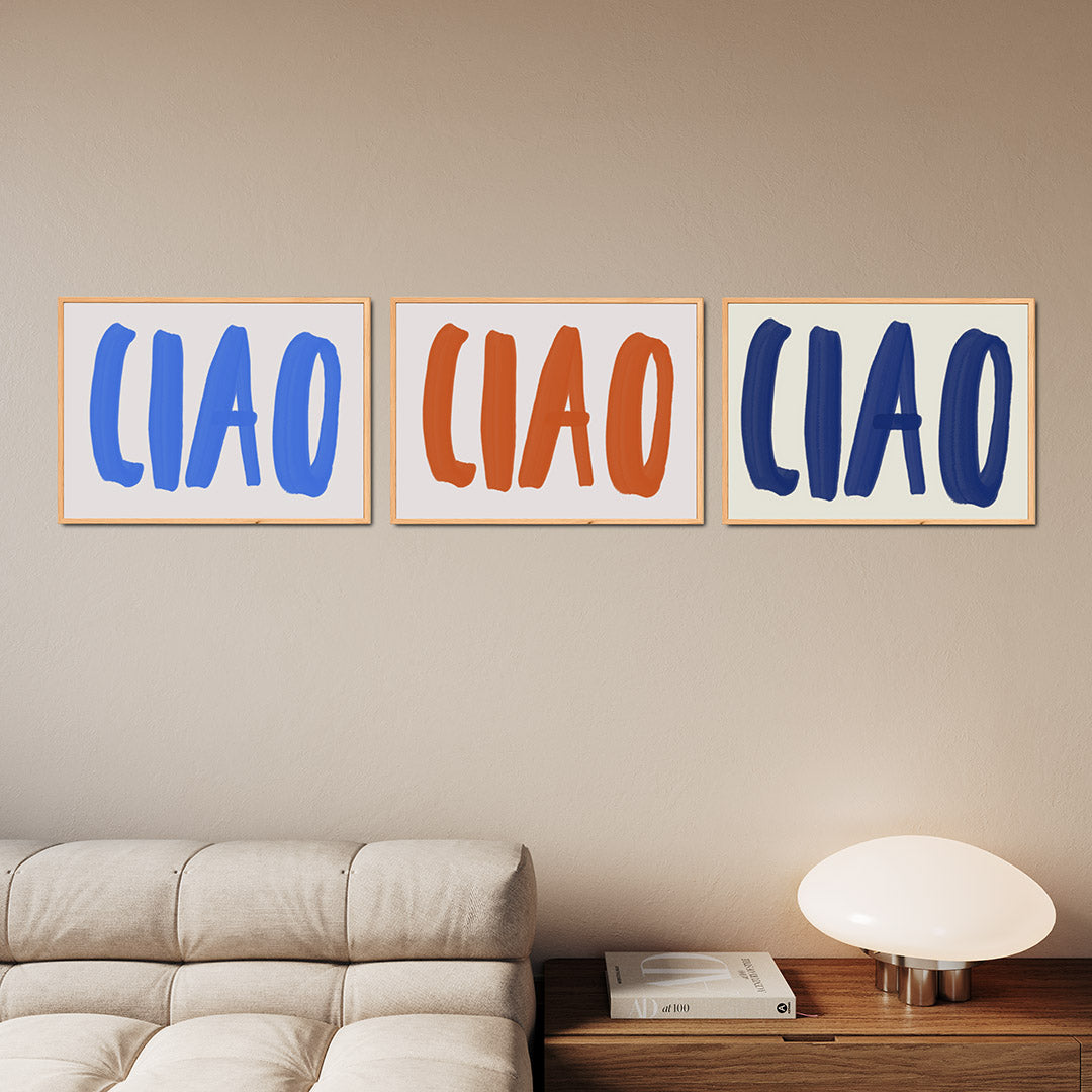 Blauwe letters Posterset