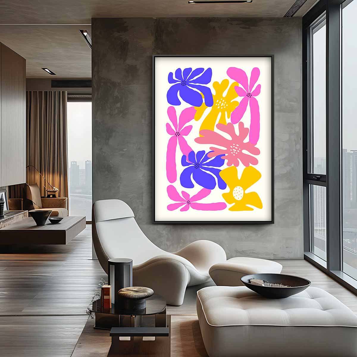 Bloemenexplosie Canvas Kunstwerk-canvas-dibond-plexiglas-wanddecoratie-WallArtistic