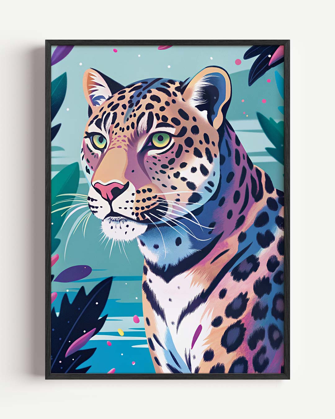 Elegante Luipaard Jungle Poster-WallArtistic