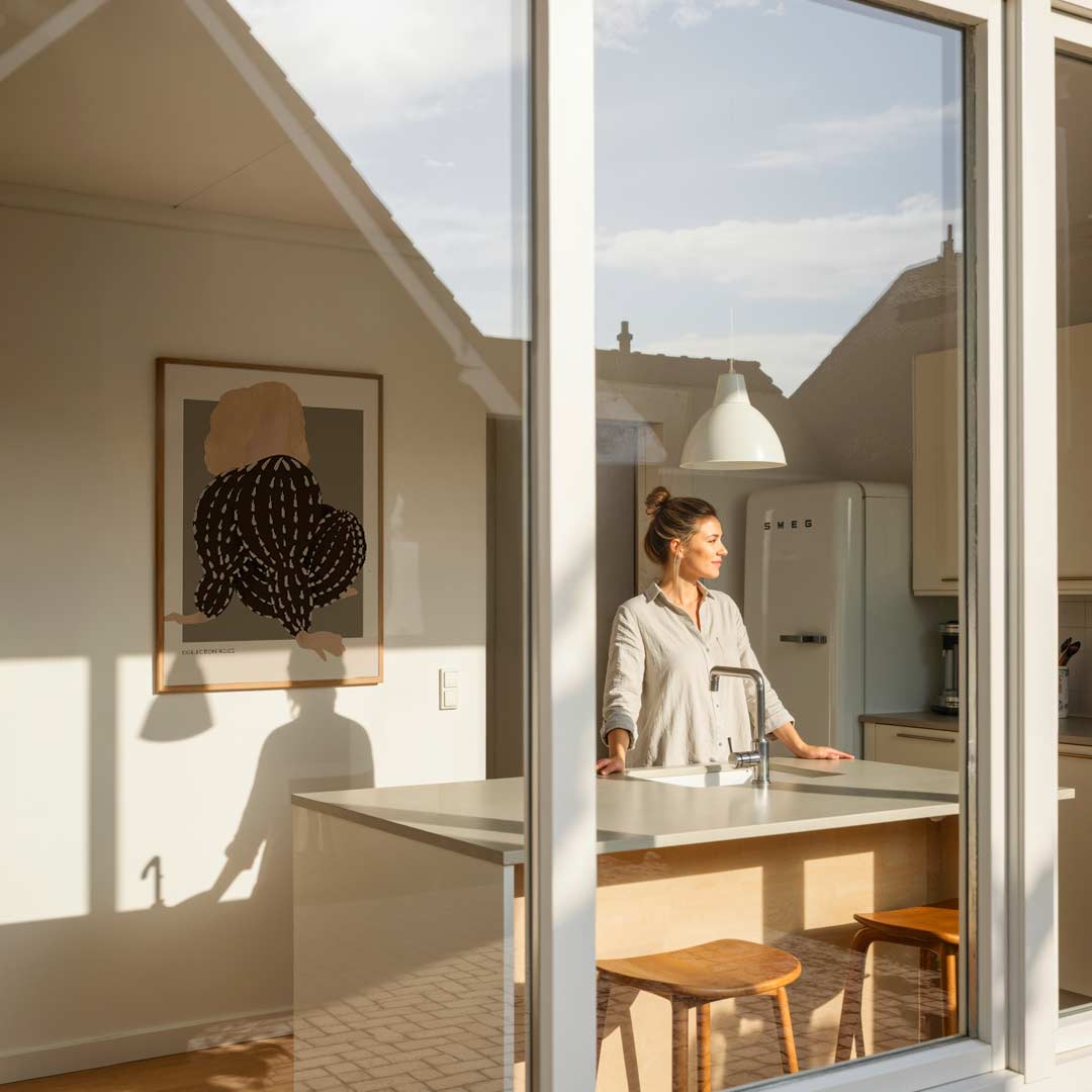 Abstracte Dames Silhouet Poster-WallArtistic