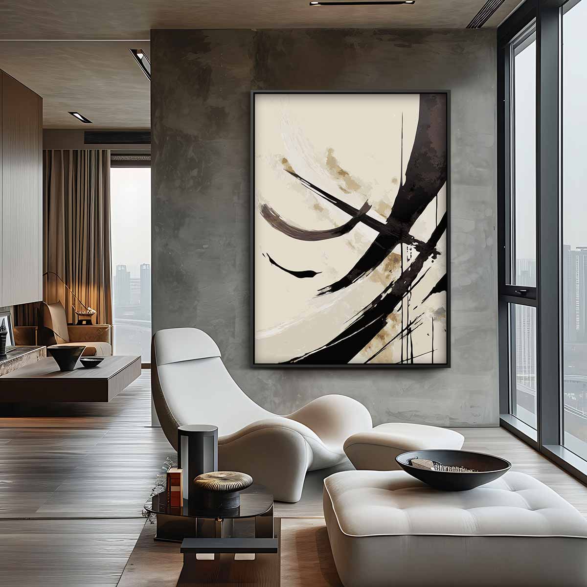 Abstracte Elegantie Kunstwerk-canvas-dibond-plexiglas-wanddecoratie-WallArtistic