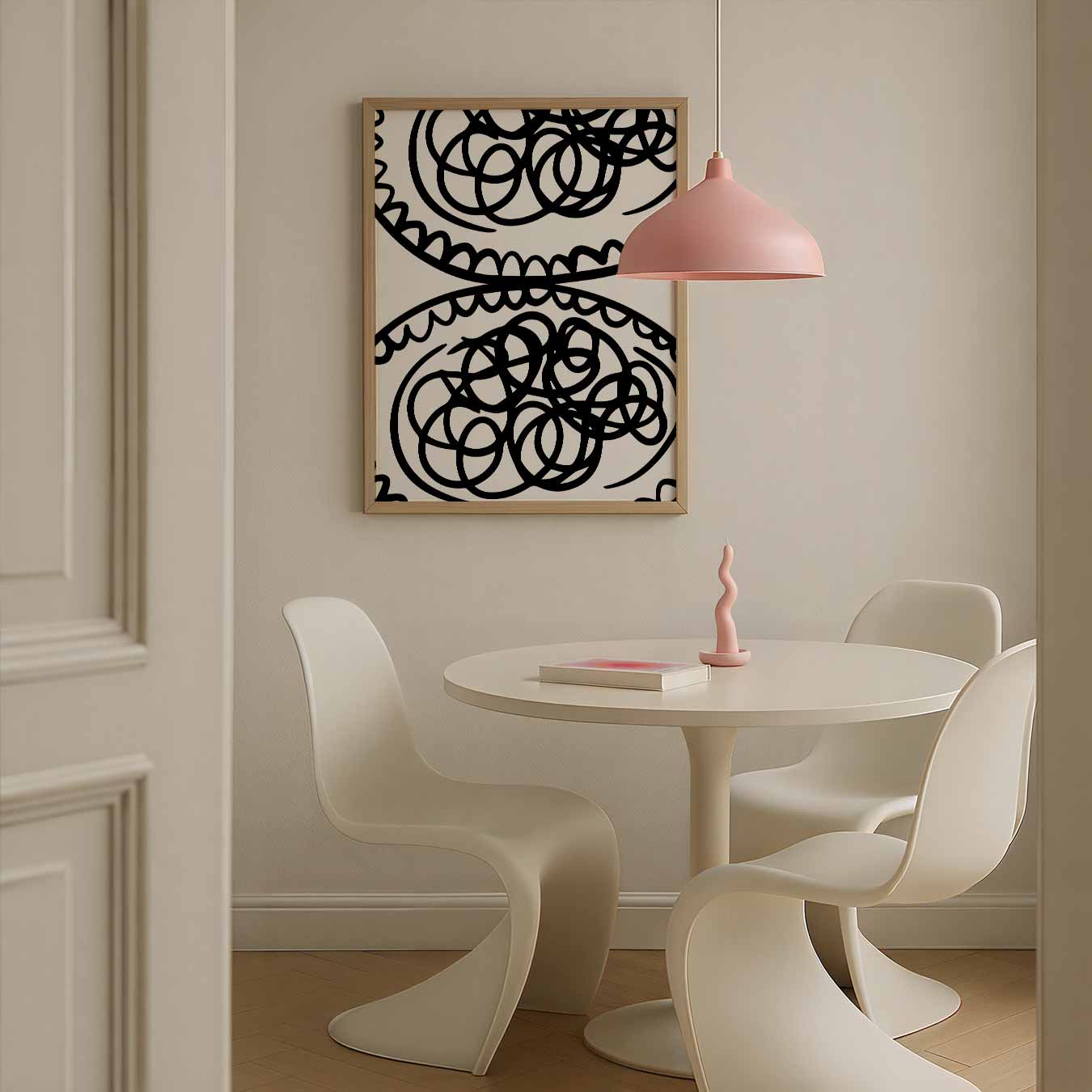 Elegante Krullende Patronen Poster