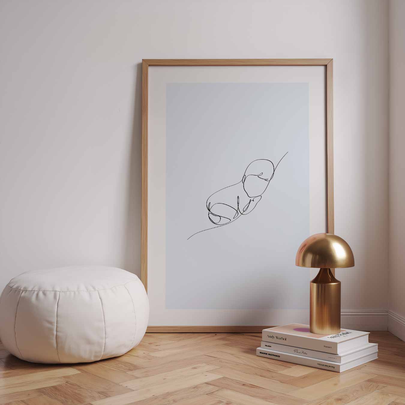 Minimalistische Baby Slaapkamer Poster