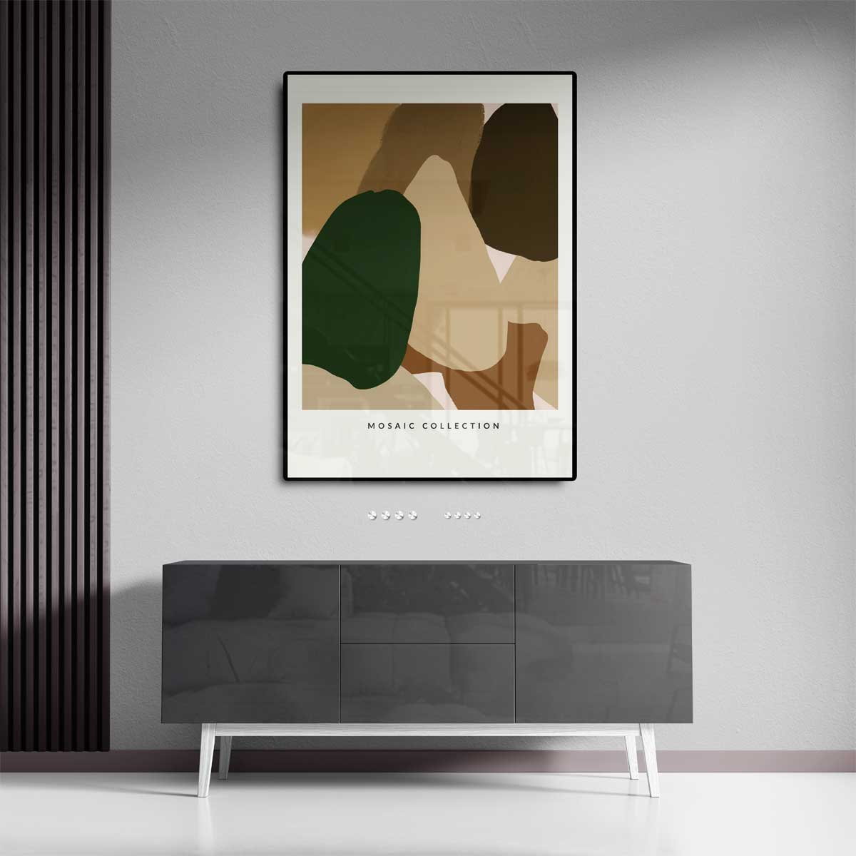 Aards Mozaïek Kunstwerk-canvas-dibond-plexiglas-wanddecoratie-WallArtistic
