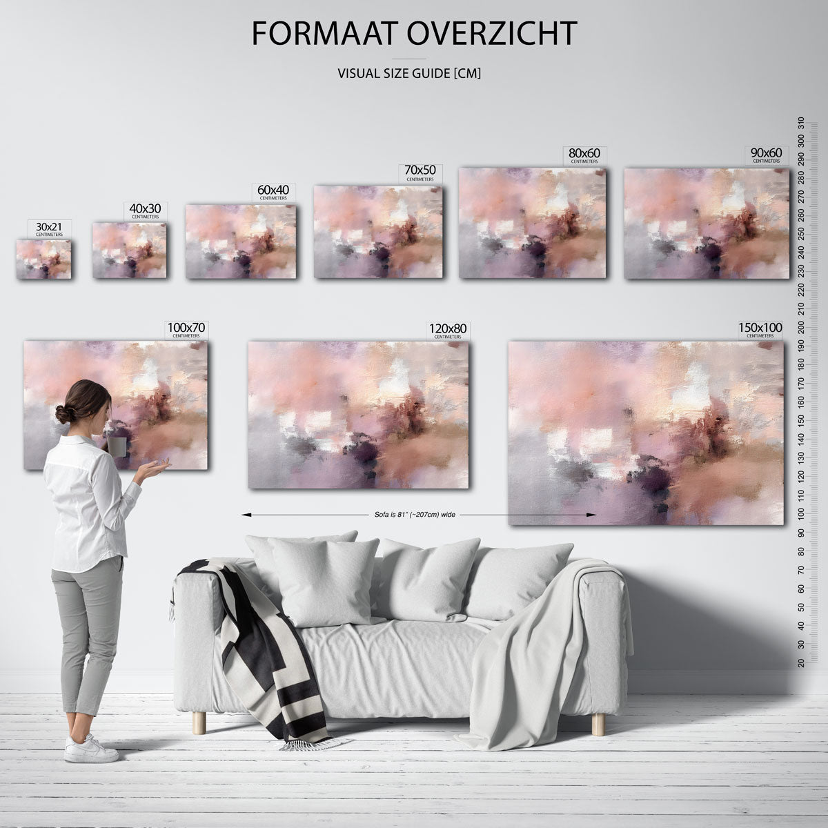 Abstracte pastelkleuren Poster
