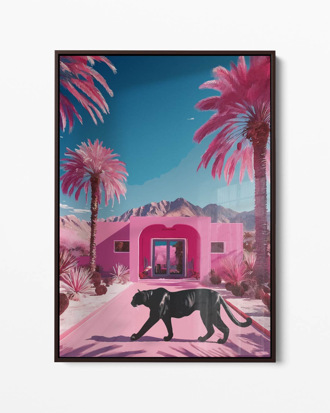 Tropische Droom met Panther Kunstwerk-canvas-dibond-plexiglas-wanddecoratie-WallArtistic