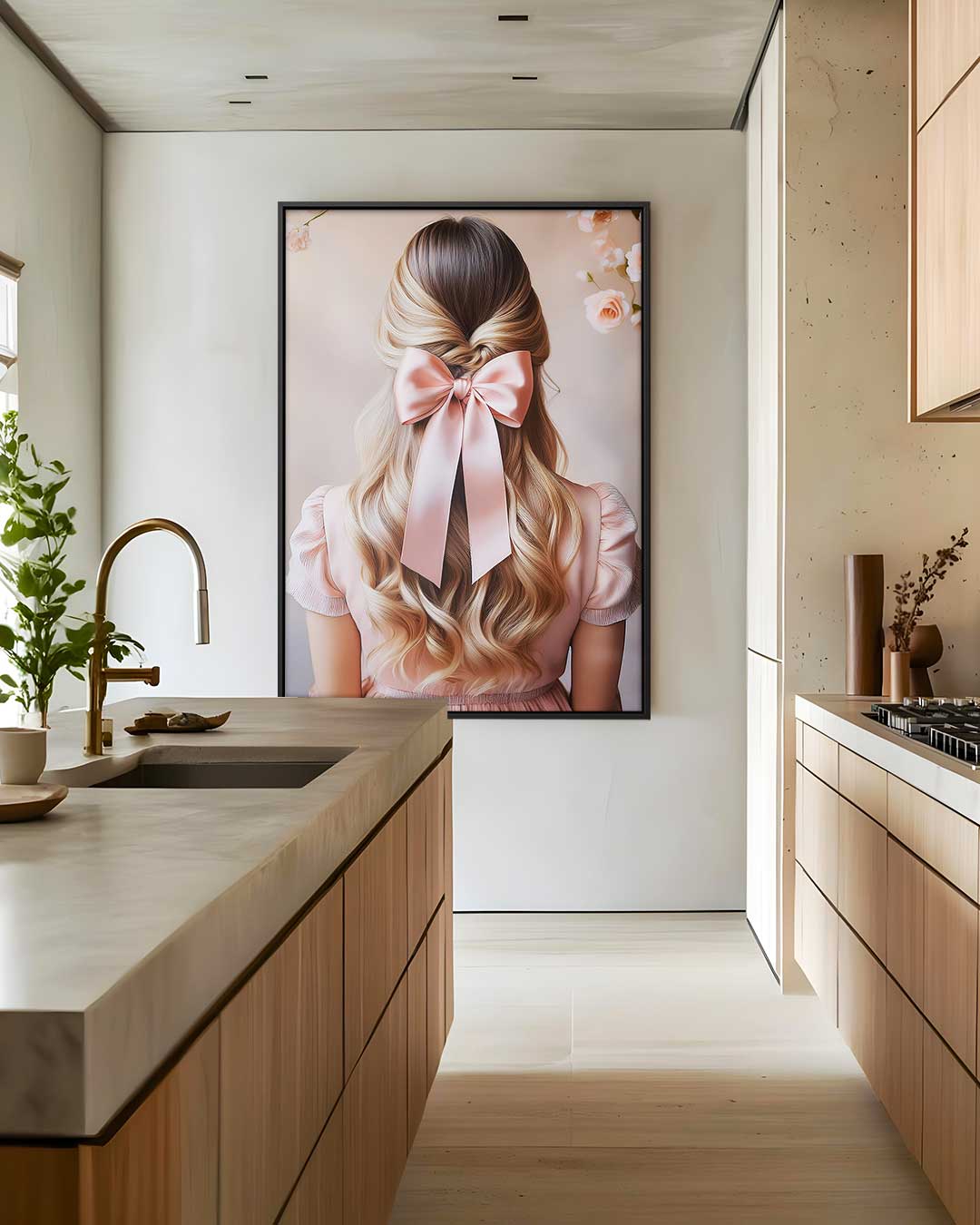Roze Elegantie in Bloesems Kunstwerk-canvas-dibond-plexiglas-wanddecoratie-WallArtistic