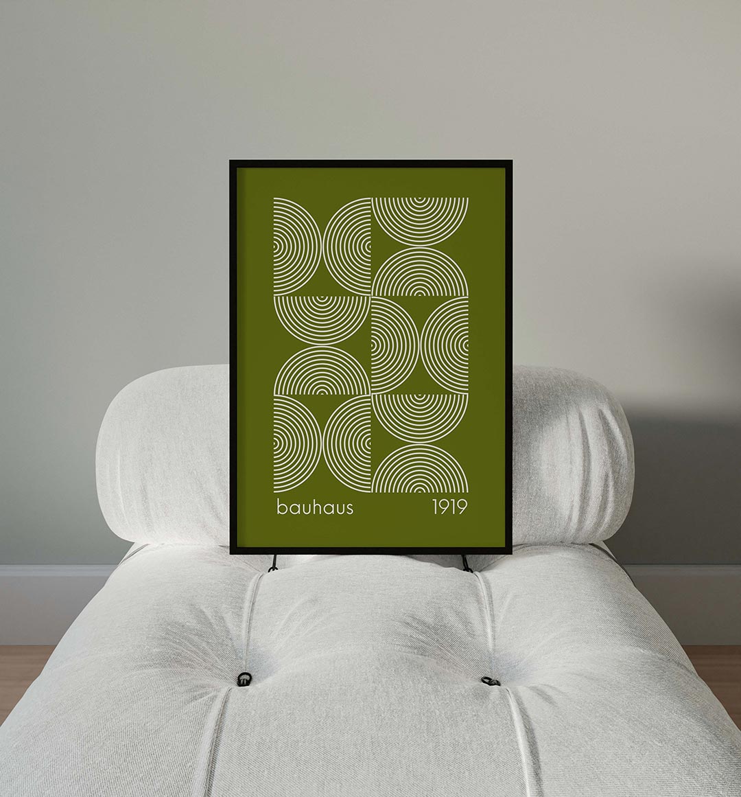 Cirkelpatroon en lijnen Poster