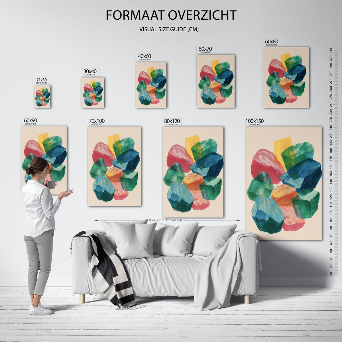 Gekleurde stenen Poster