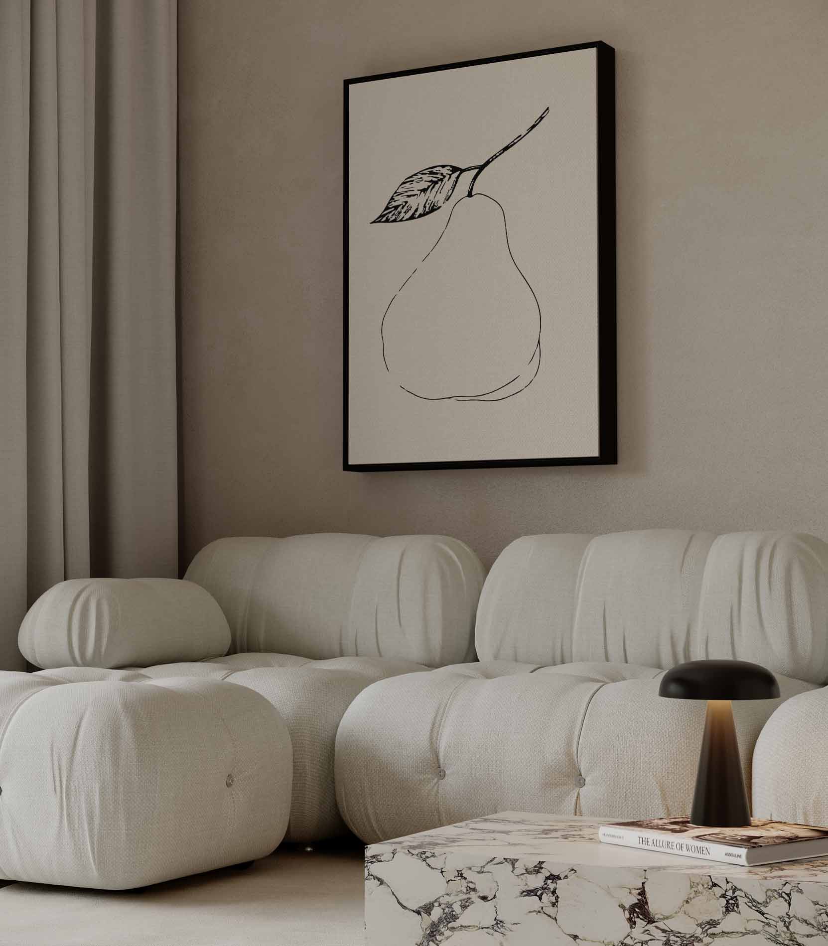 Minimalistische Peer Illustratie Kunstwerk-canvas-dibond-plexiglas-wanddecoratie-WallArtistic