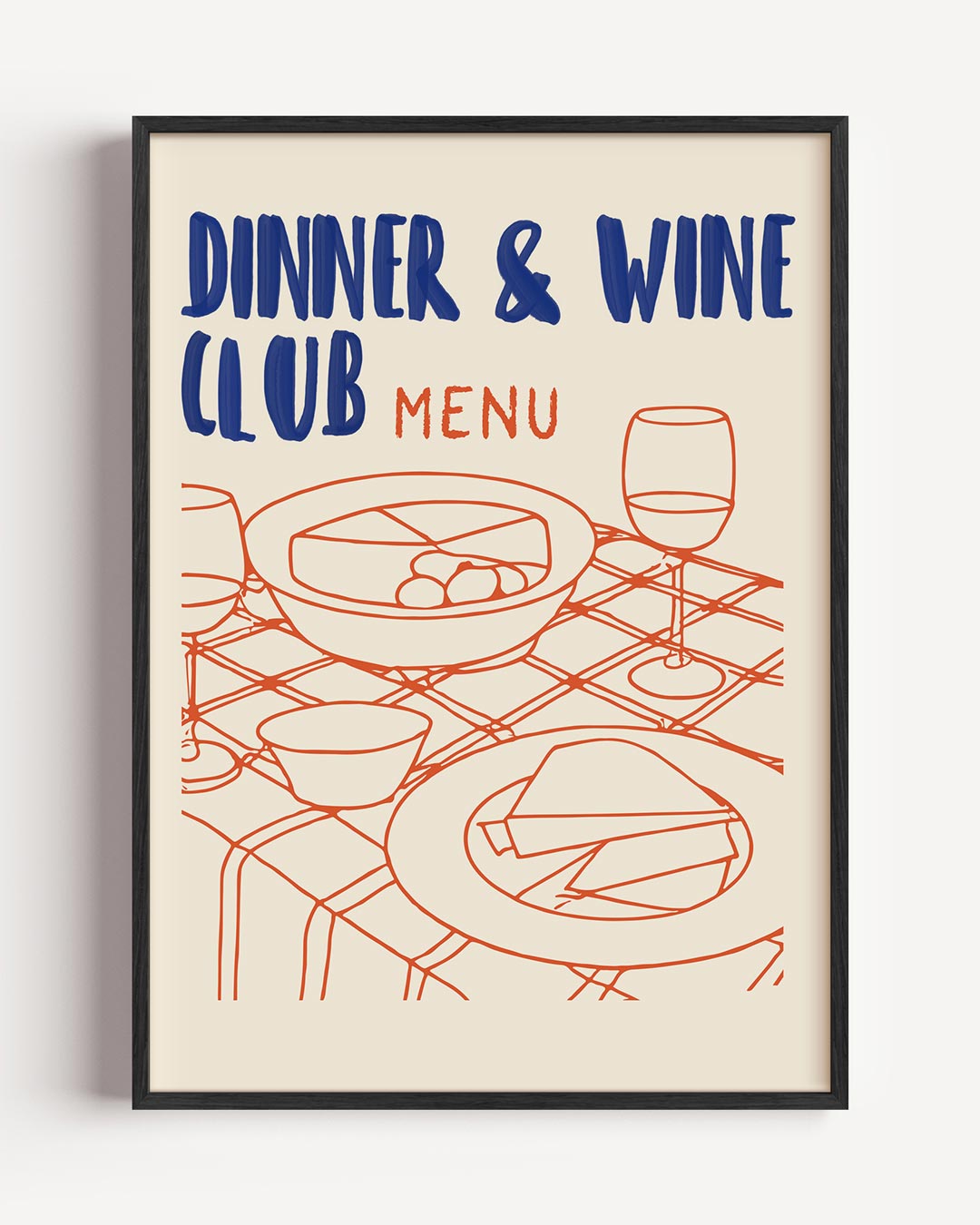 Dinner & Wine Club Poster-WallArtistic