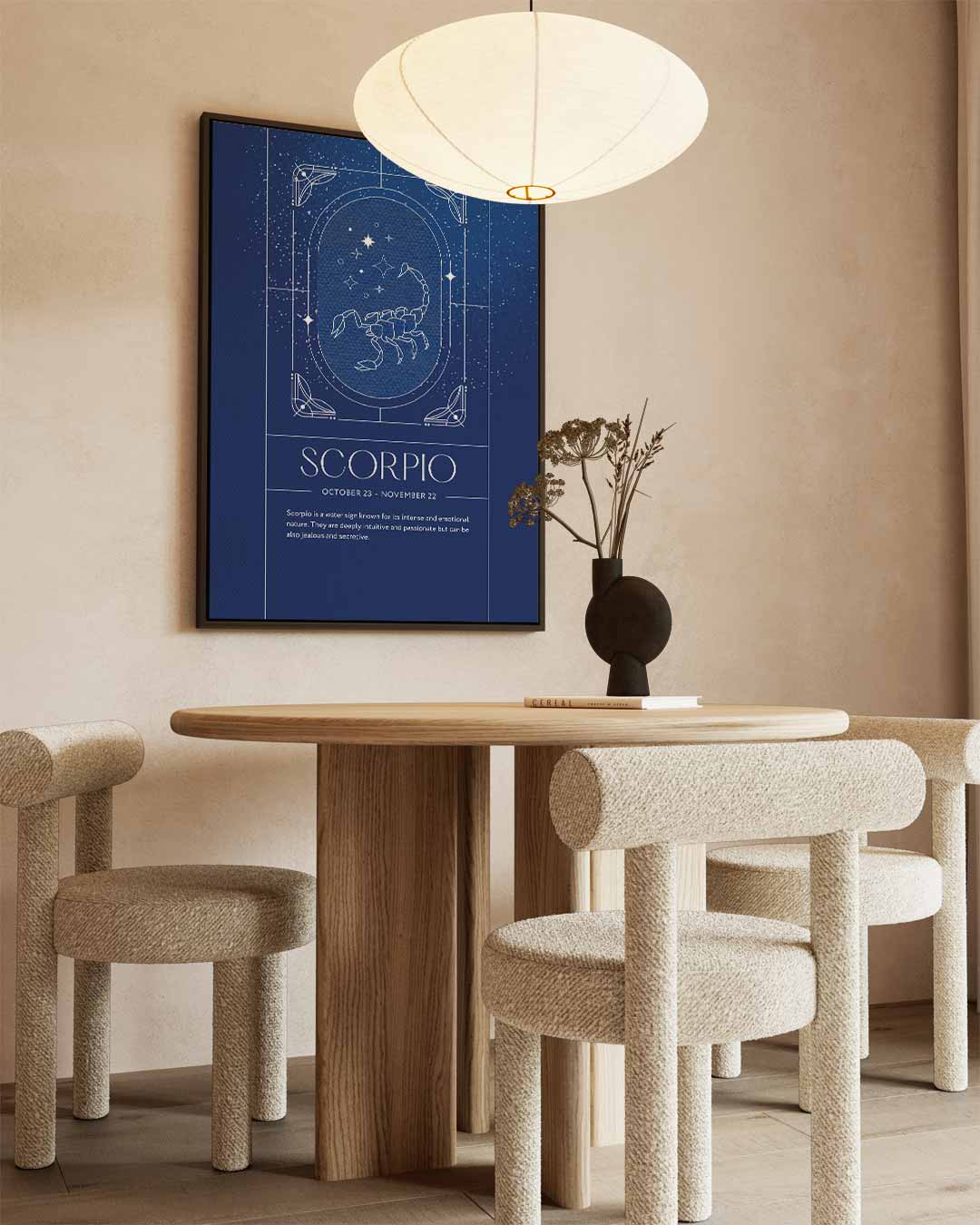 Astrologische Schorpioen Poster Kunstwerk-canvas-dibond-plexiglas-wanddecoratie-WallArtistic