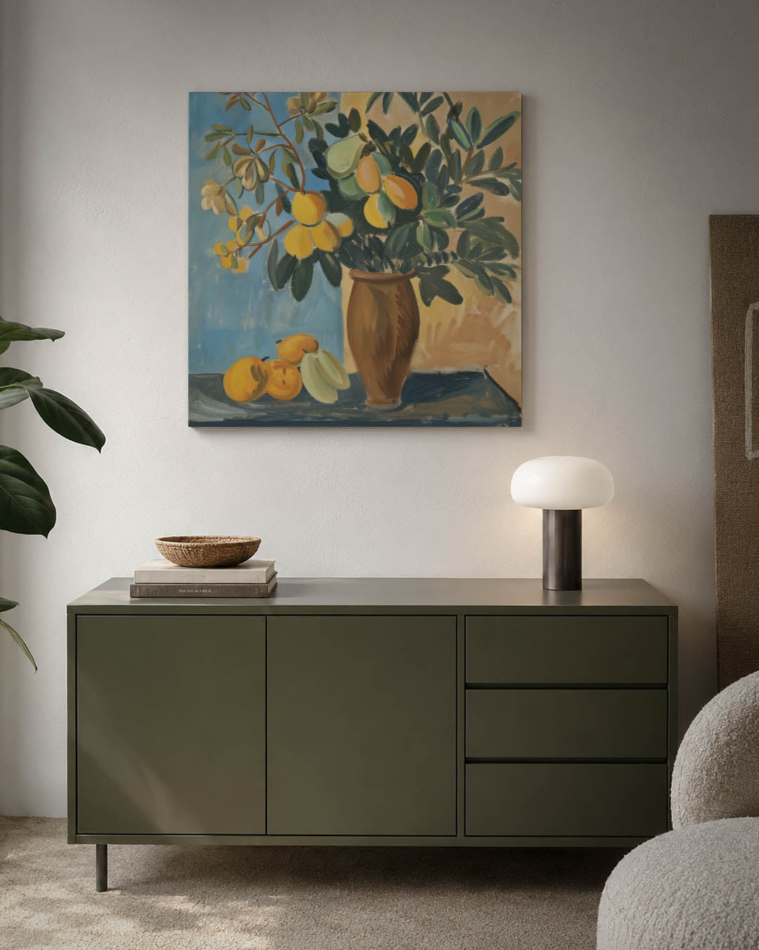 Fruit en bladeren Kunstwerk