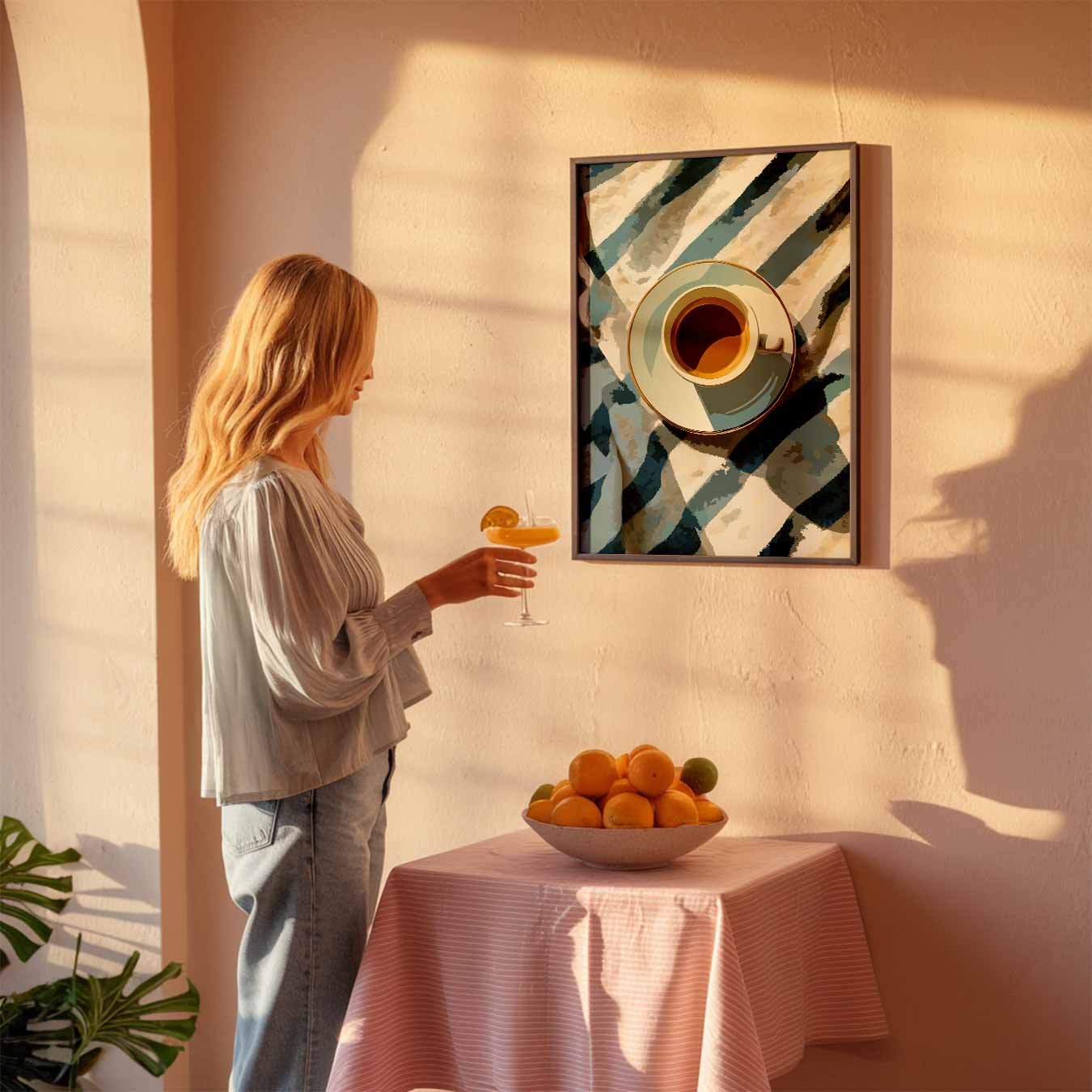 Koffietijd Waterverf Stijl Poster-WallArtistic