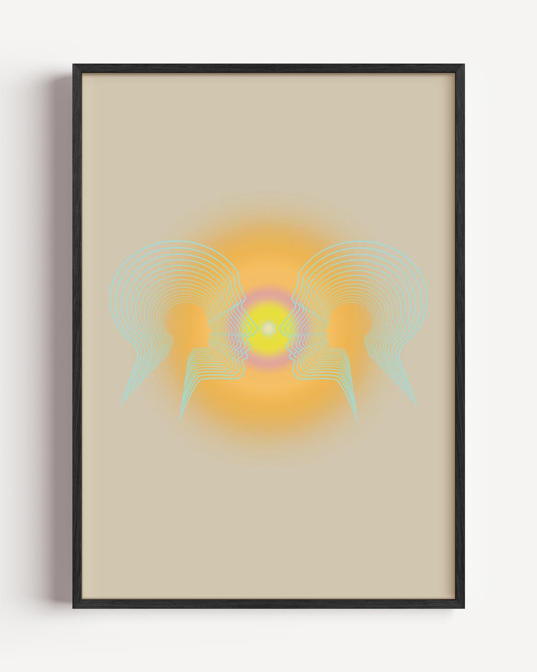 Betoverende Gezichtsreflectie Poster-WallArtistic