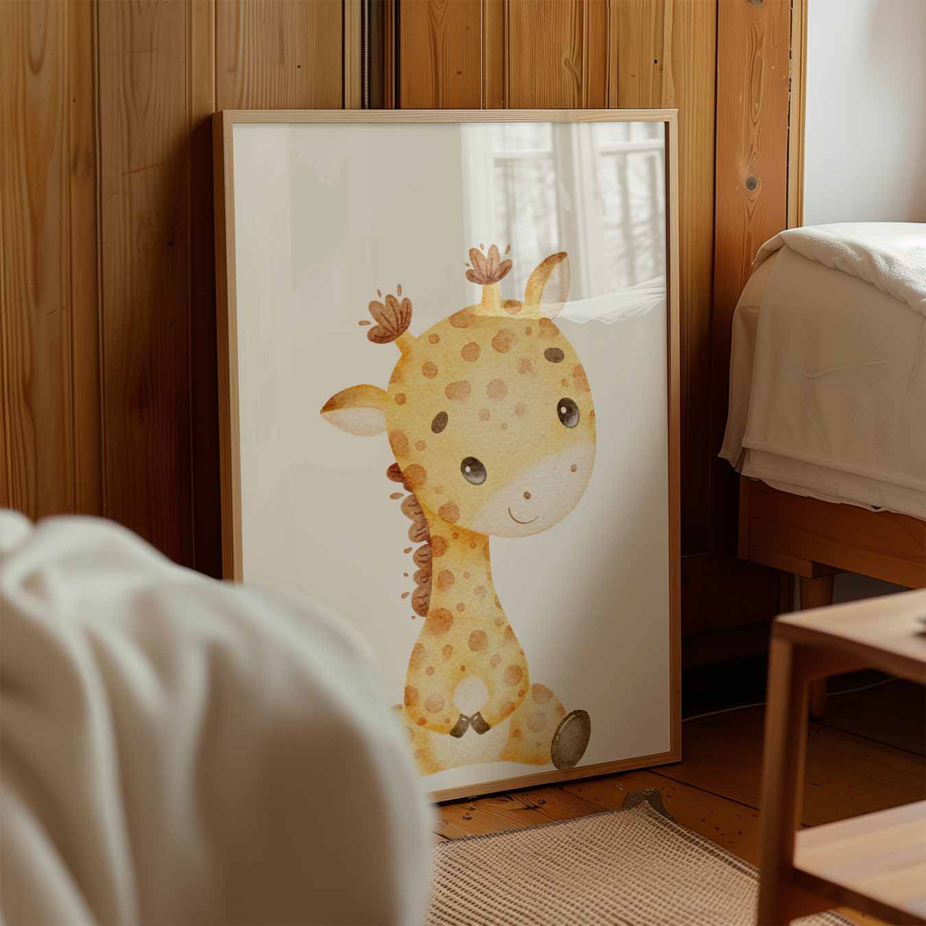 Schattige Giraffe Baby Kamer Poster-WallArtistic
