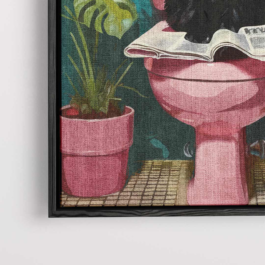 Kat op de Troon Kunstwerk-canvas-dibond-plexiglas-wanddecoratie-WallArtistic