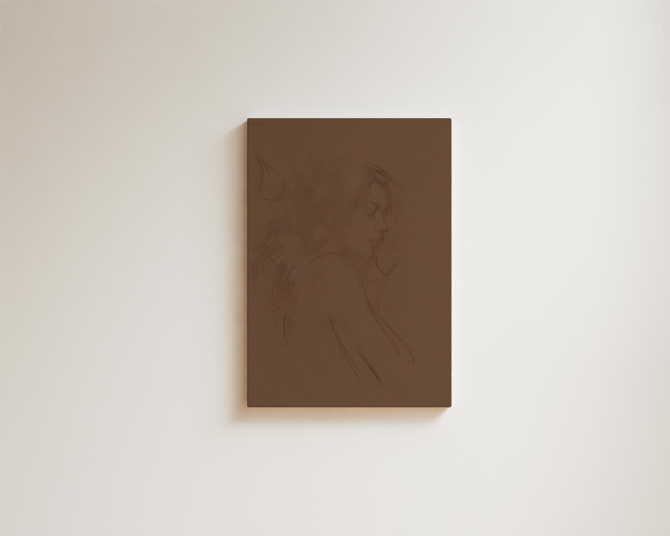 Dromerige Zachte Schets Kunstwerk-canvas-dibond-plexiglas-wanddecoratie-WallArtistic