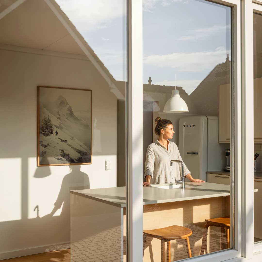 Winterse Berghike Poster-WallArtistic