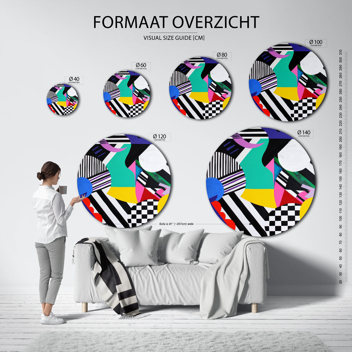 Grafische vormen Muurcirkel