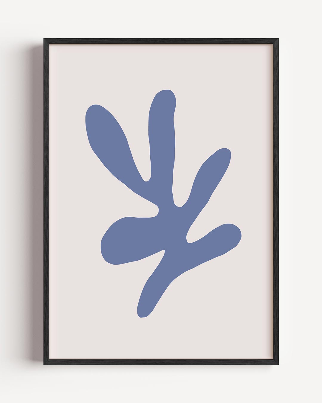 Moderne Blauwe Abstracte Kunst Poster-WallArtistic