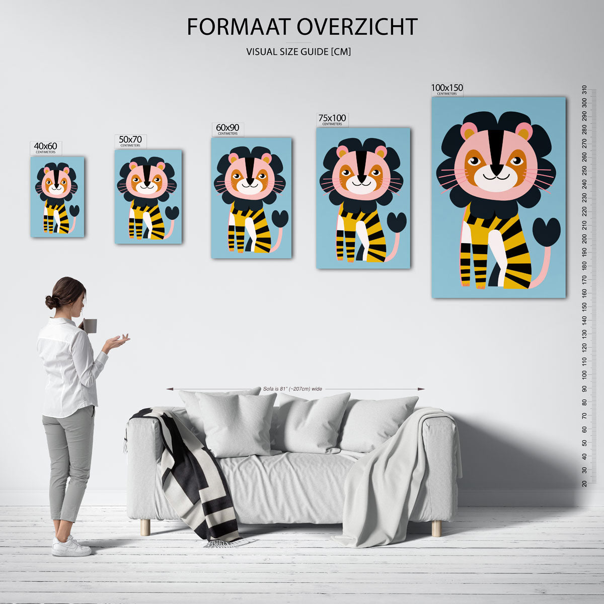 Vrolijke leeuw Kunstwerk