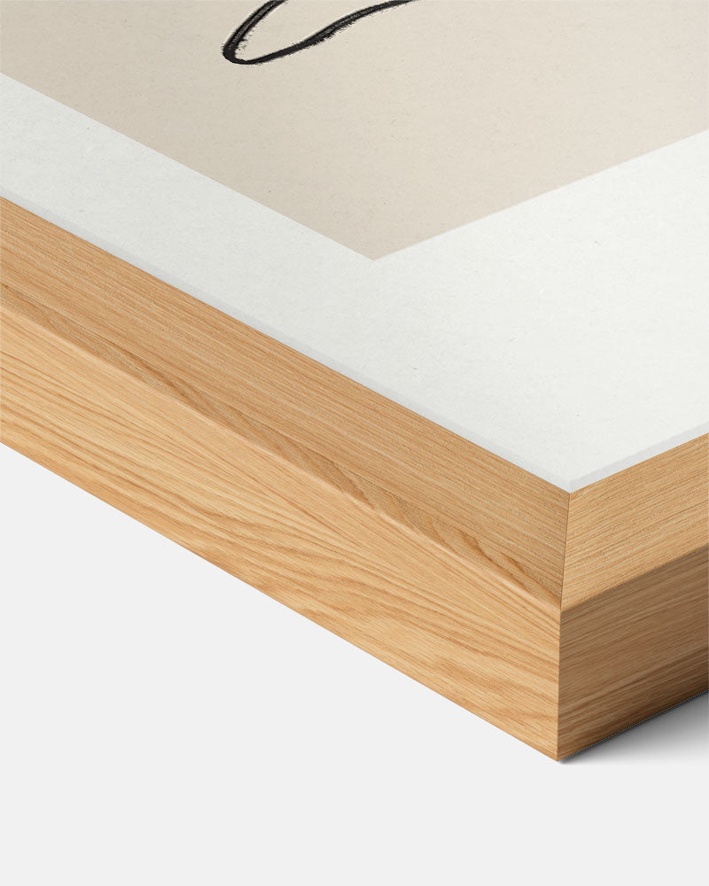 Abstracte Bloemenlijn Posterkunst Poster-WallArtistic