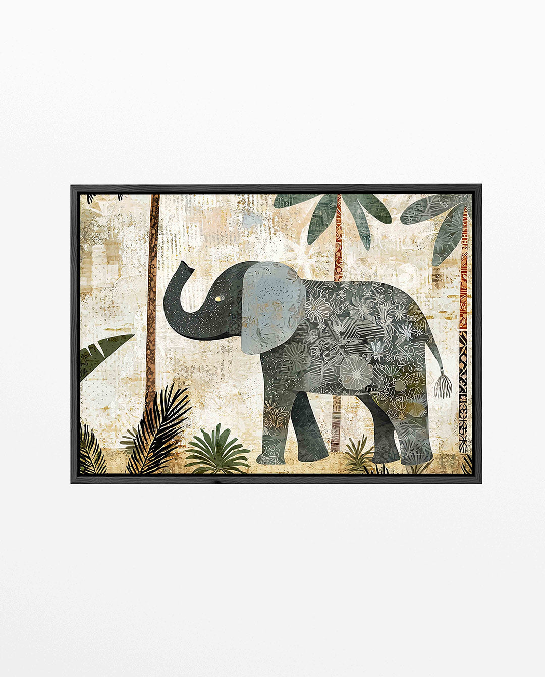 Olifant in jungle Kunstwerk