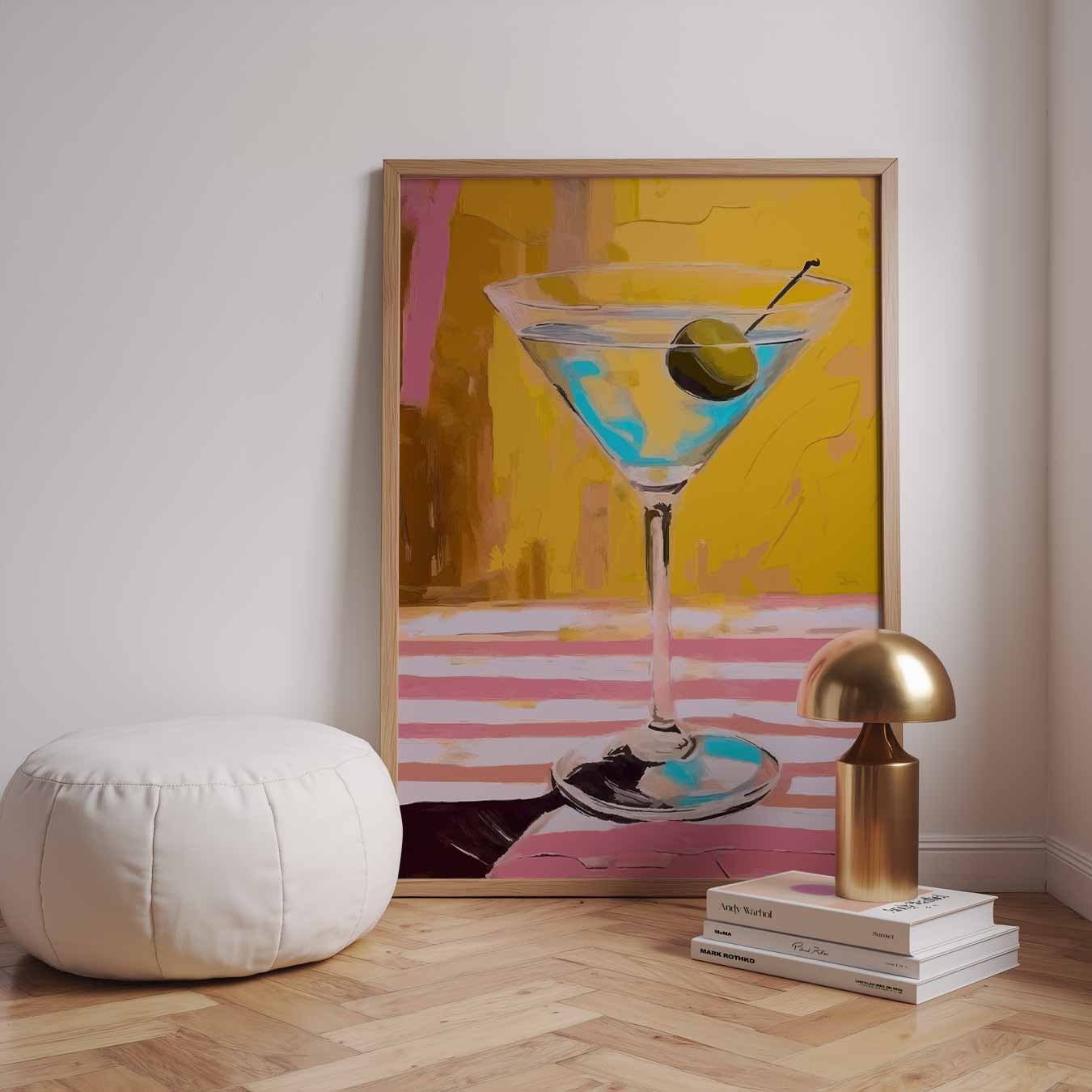 Stijlvolle Cocktail Kunst Poster