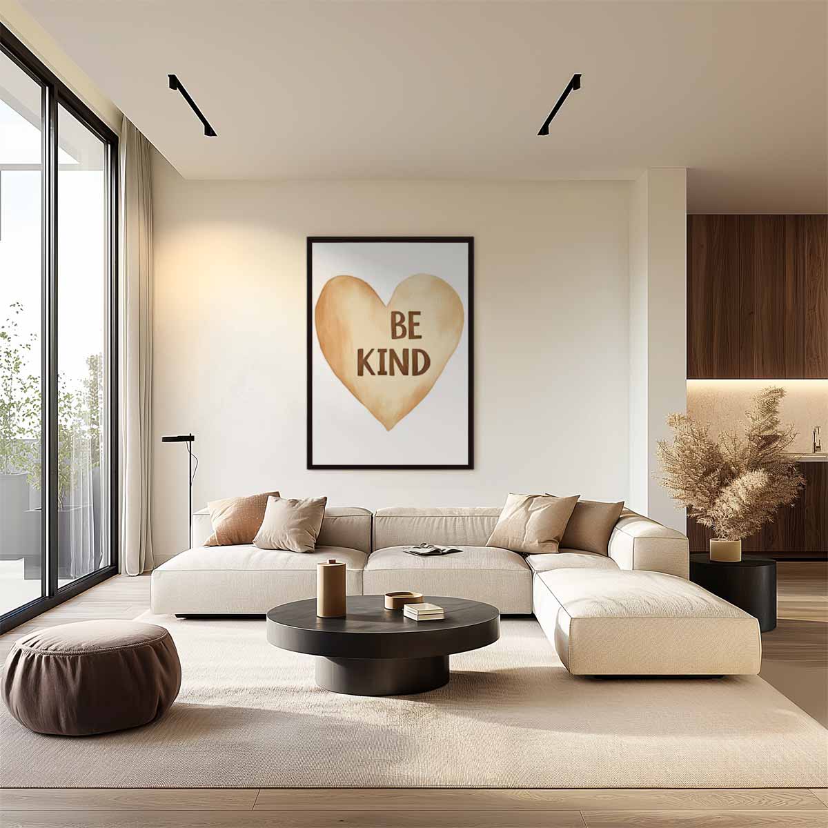 Hartverwarmende Be Kind Poster Kunstwerk-canvas-dibond-plexiglas-wanddecoratie-WallArtistic