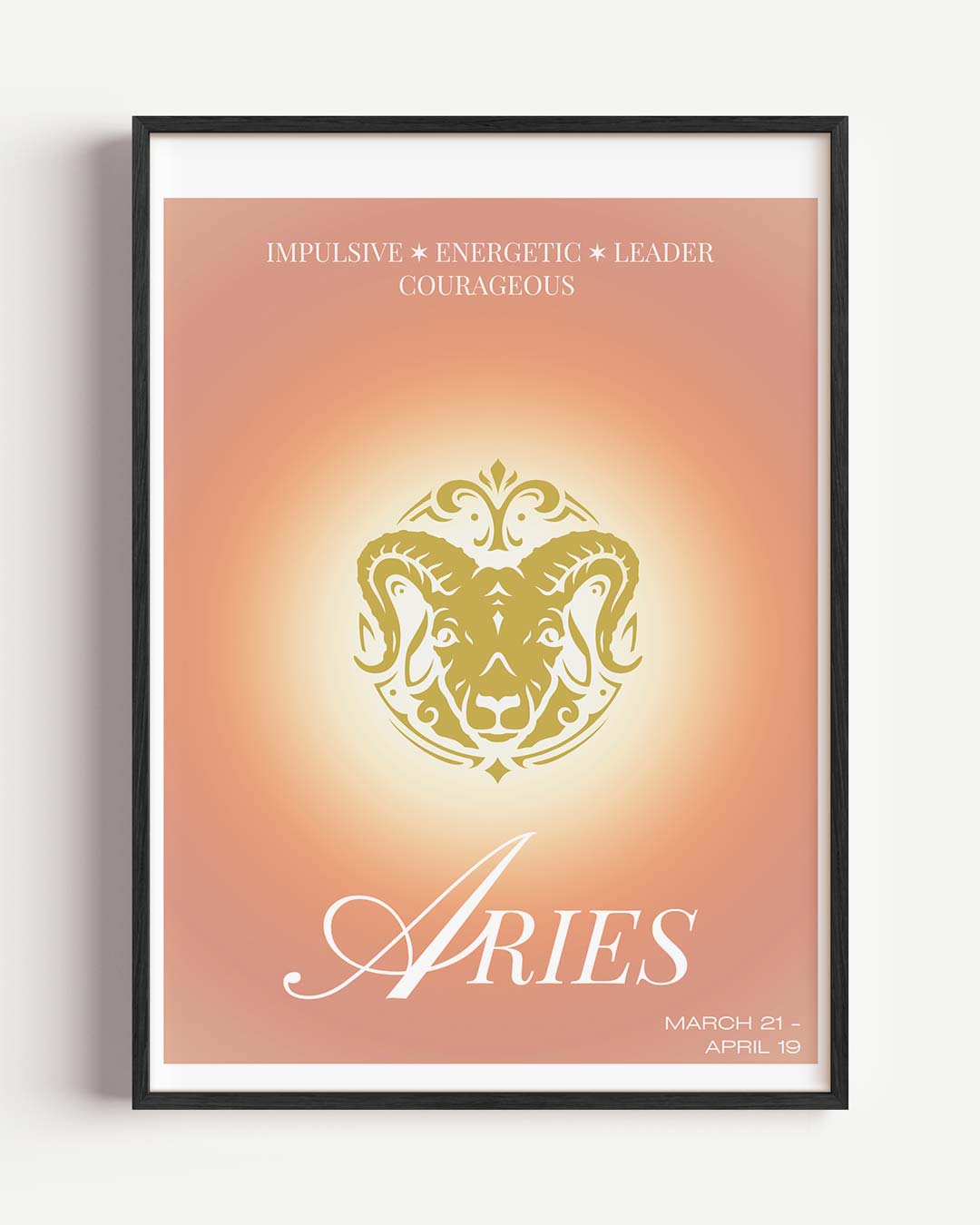 Vurige Ram Sterrenbeeld Poster