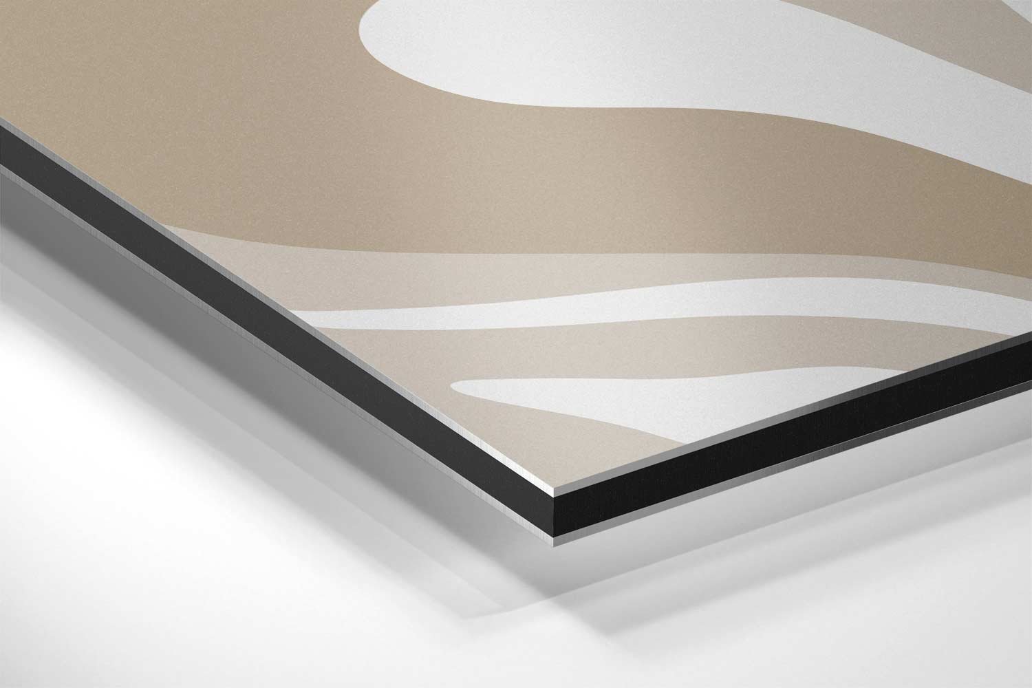 Natuurvloed in Beige Kunstwerk-canvas-dibond-plexiglas-wanddecoratie-WallArtistic