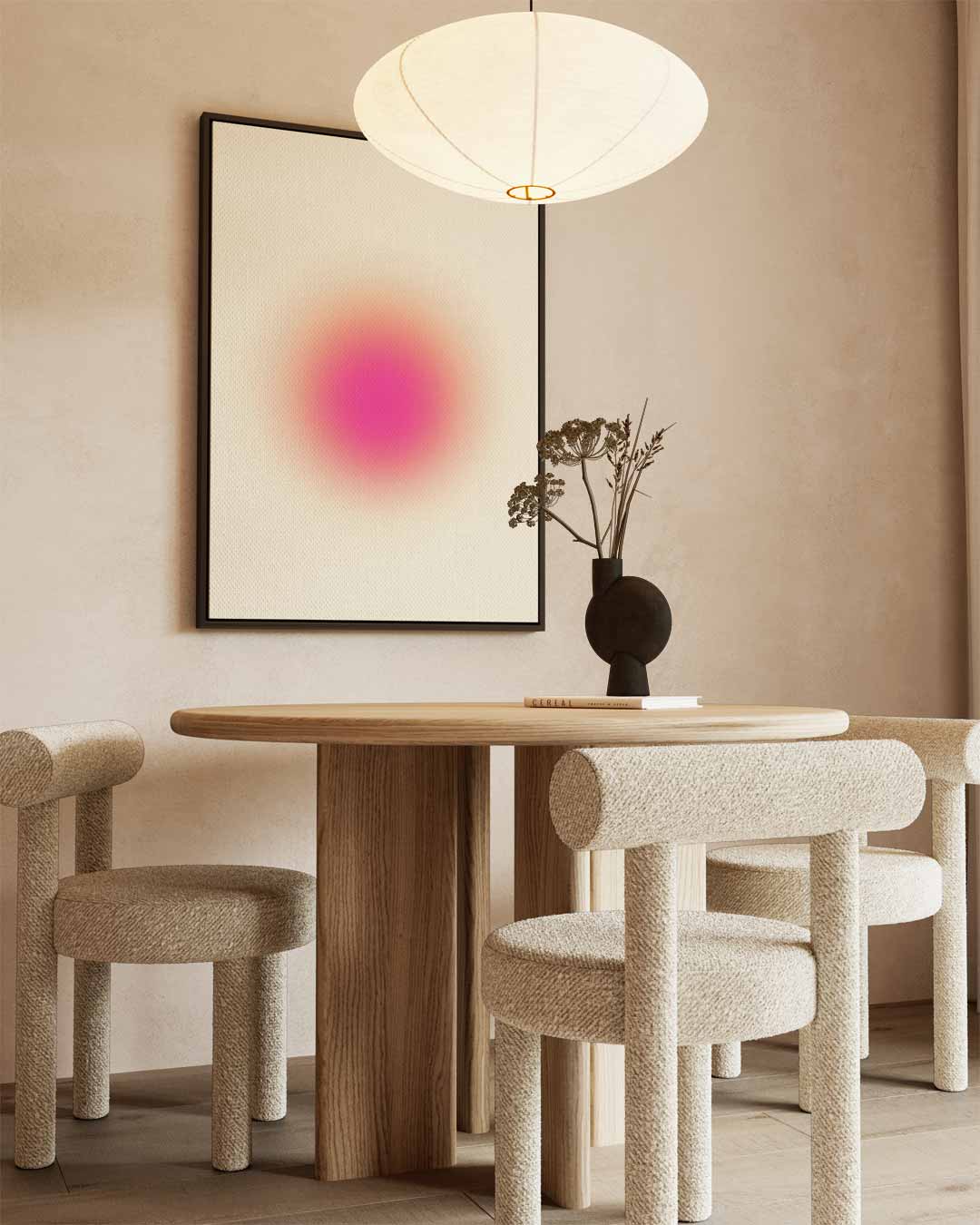 Roze Stralen Kunstwerk-canvas-dibond-plexiglas-wanddecoratie-WallArtistic