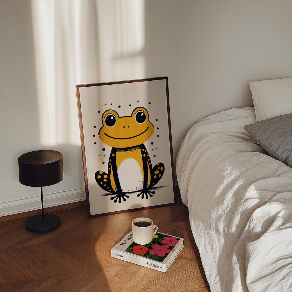 Vrolijke Kikker Illustratie Poster