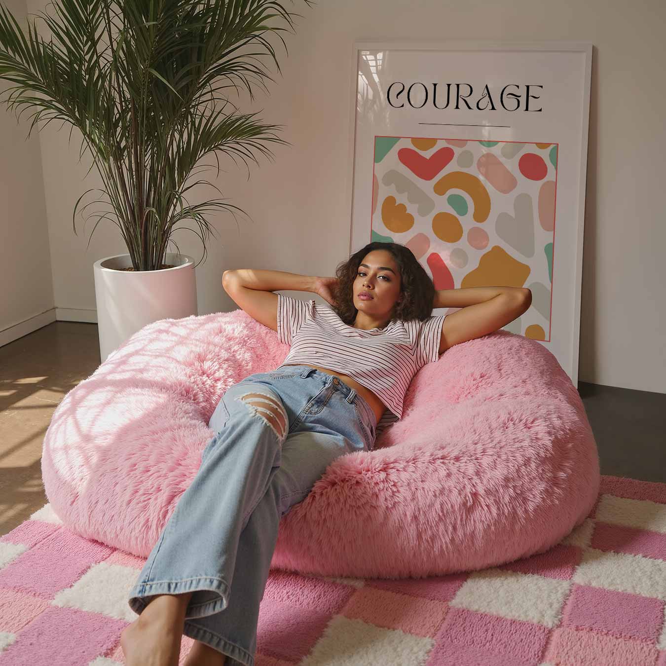 Kleurrijke Moed Poster-WallArtistic